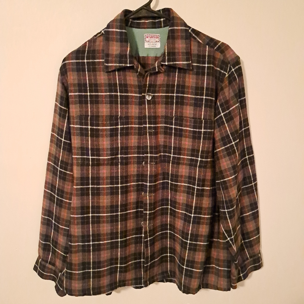 Vintage 70s Mcgregor Flannel Shirt Size M
